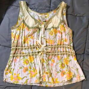 Free People sleeveless floral top